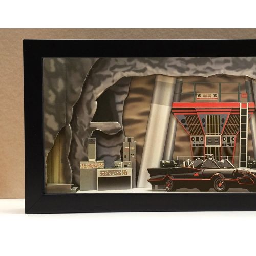  Slick Artwork Batman Batcave interior shadowbox diorama - memorabilia picture art collector gift