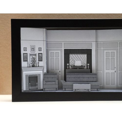  Slick Artwork I Love Lucy Apartment set shadowbox diorama - memorabilia picture art collector gift