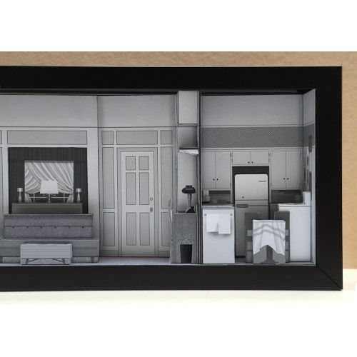  Slick Artwork I Love Lucy Apartment set shadowbox diorama - memorabilia picture art collector gift