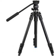 Slik Pro AL-324 Tripod with SVH-520 Fluid Head Kit (Black)