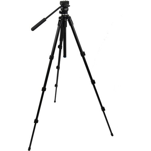  Slik Pro AL-324 Tripod with SVH-520 Fluid Head Kit (Black)