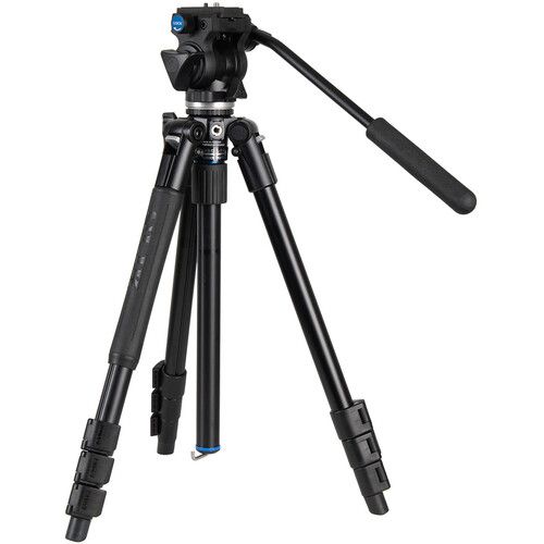  Slik Pro AL-324 Tripod with SVH-520 Fluid Head Kit (Black)