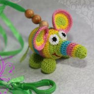 Etsy Crochet rattle Funny Elephant Baby rattle New baby toy Crochet toy Toddler toy Crochet baby toy Animal toy Toy handmade Nursery toy