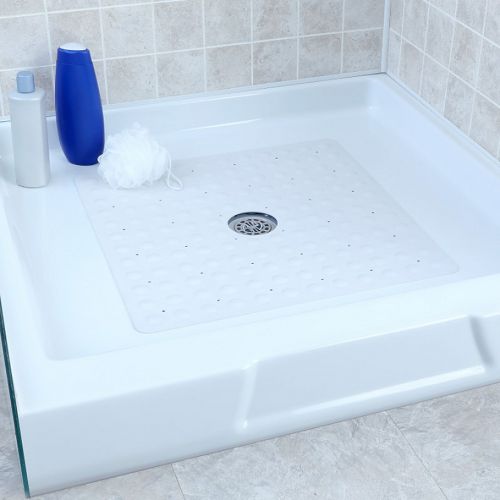  SlipX Solutions Square Safety Shower Mat in White