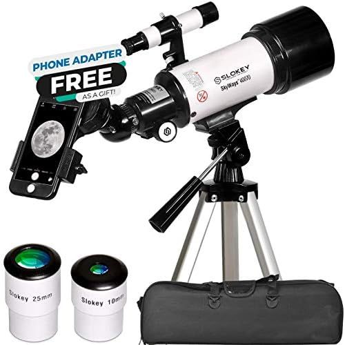  [아마존베스트]Slokey Discover The World Telescope astronomy,portable and powerful 16x - 120x, easy to assemble and use, ideal for children and beginner adults. Telescope for moon, planets and stargazing