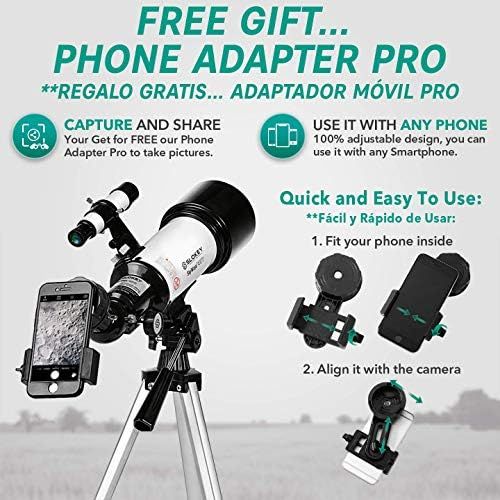  [아마존베스트]Slokey Discover The World Telescope astronomy,portable and powerful 16x - 120x, easy to assemble and use, ideal for children and beginner adults. Telescope for moon, planets and stargazing