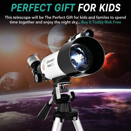  [아마존베스트]Slokey Discover The World Telescope astronomy,portable and powerful 16x - 120x, easy to assemble and use, ideal for children and beginner adults. Telescope for moon, planets and stargazing