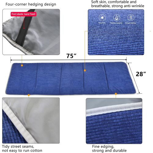  SLSY Cot Mattress Pad, Cot Pads for Camping 75X28, Portable and Foldable for Sleeping and Camping Pad, Folding Sleep Mat,Perfect for Camping cot/Pool Chair/Lounge Chair