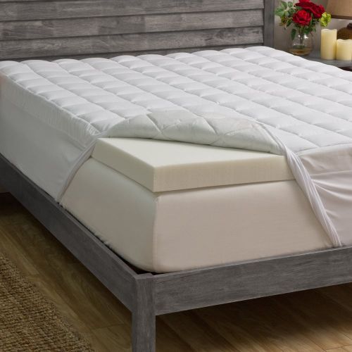  Slumber Solutions 3-inch Memory Foam and 1.5-inch Fiber Mattress Topper