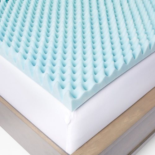  Slumber Solutions Gel Highloft 2-inch Memory Foam Mattress Topper with Waterproof Cover