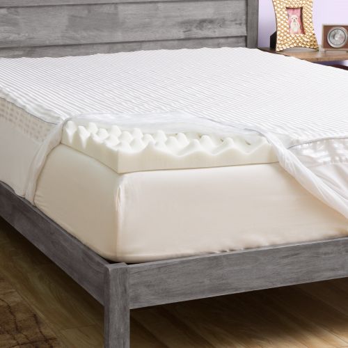  Slumber Solutions Big Comfort 3-inch Memory Foam Mattress Topper with Cover