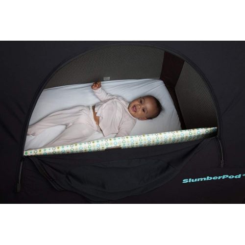  SlumberPod Privacy Pod for Traveling with Babies and Toddlers: Easy to Set Up Blackout Dark and Private Sleeping Space - Canopy Compatible with Graco Pack ‘n Play, Lotus Travel Cri