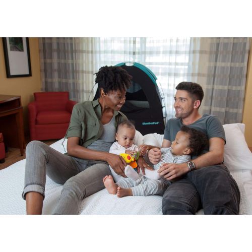  SlumberPod Privacy Pod for Traveling with Babies and Toddlers: Easy to Set Up Blackout Dark and Private Sleeping Space - Canopy Compatible with Graco Pack ‘n Play, Lotus Travel Cri