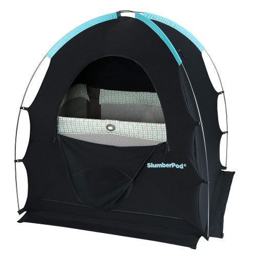  SlumberPod Privacy Pod for Traveling with Babies and Toddlers: Easy to Set Up Blackout Dark and Private Sleeping Space - Canopy Compatible with Graco Pack ‘n Play, Lotus Travel Cri