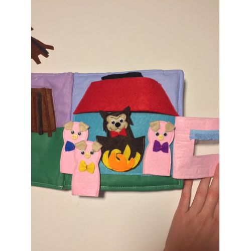  SmARTkrafts Quiet book, finger puppets, theatre, Three Little Pigs, Red Riding Hood