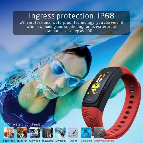  Smagear Fitness Tracker GPS Sports Bracelet Activity Tracker Watch with Heart Rate Monitor Smart Fitness Band Step Counter, Calorie Counter, Outdoor Waterproof Wristband for Women