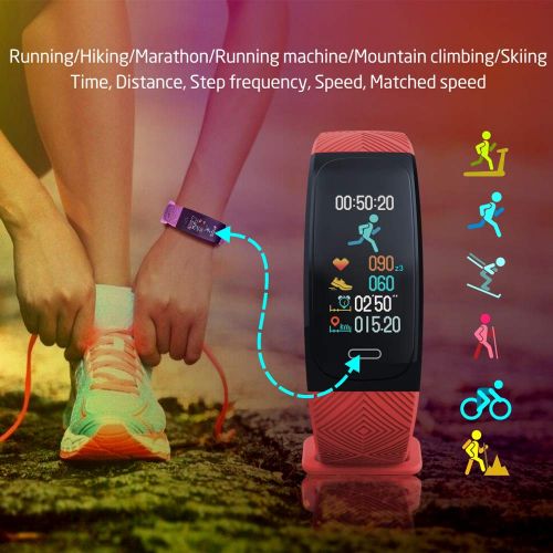  Smagear Fitness Tracker GPS Sports Bracelet Activity Tracker Watch with Heart Rate Monitor Smart Fitness Band Step Counter, Calorie Counter, Outdoor Waterproof Wristband for Women