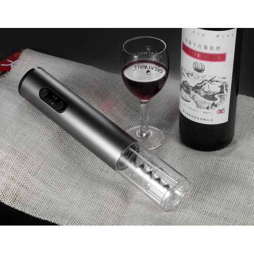  [아마존베스트]Smaier Stainless Steel Battery Operated Wireless Wine Bottle Opener with Foil Cutter Silver