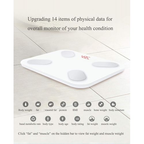  Small beautiful home White Picooc S1 pro Smart Scales Household Premium Support Bluetooth APP Fat Percentage Digital Body Fat Weighing Scale,White