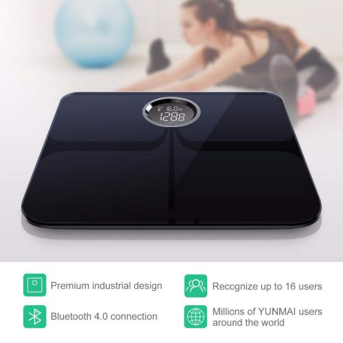 Small beautiful home Premium Floor Scales Bluetooth Smart Weight Scale with Large LED Display Body Fat Monitor...