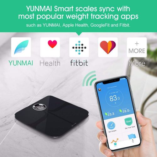  Small beautiful home Premium Floor Scales Bluetooth Smart Weight Scale with Large LED Display Body Fat Monitor...