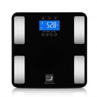 Small beautiful home Smart Touch Weight Measure 400 lb/0.1kg Digital Scales Track Body Weight BMI Fat Water...