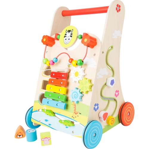  [아마존 핫딜]  [아마존핫딜]Small foot small foot 10606 Lauflernwagen Blumenwiese, Holz mit vielseitigem Spielspass fuer Kinder ab 2 Jahren Spielzeug