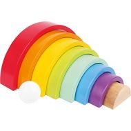 small foot wooden toys Baby Big Rainbow Eight Colors & wooden Ball Designed for Children 12+ Months, Rainbow of Colors (6969)