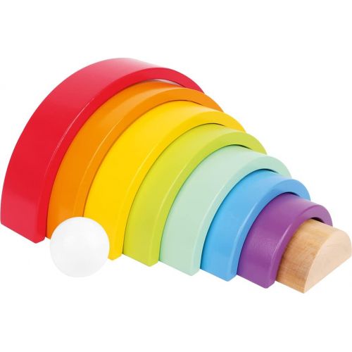  small foot wooden toys Baby Big Rainbow Eight Colors & wooden Ball Designed for Children 12+ Months, Rainbow of Colors (6969)