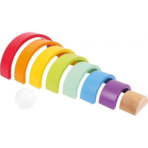  small foot wooden toys Baby Big Rainbow Eight Colors & wooden Ball Designed for Children 12+ Months, Rainbow of Colors (6969)