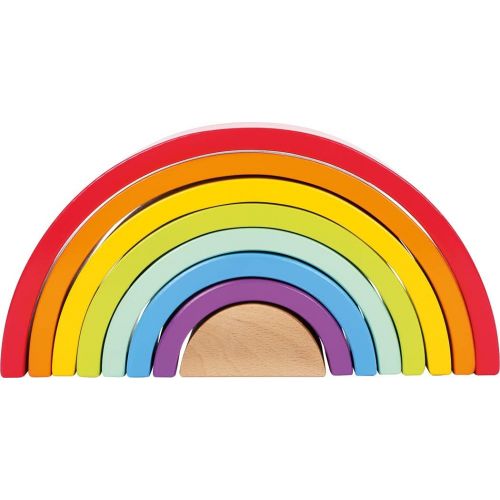  small foot wooden toys Baby Big Rainbow Eight Colors & wooden Ball Designed for Children 12+ Months, Rainbow of Colors (6969)