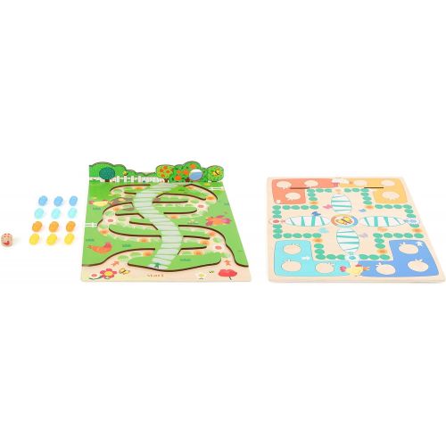  Small Foot Wooden Toys 2 in 1 Game Caterpillars - Premium Toy Designed for Kids, Ages 3 & Up