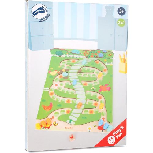  Small Foot Wooden Toys 2 in 1 Game Caterpillars - Premium Toy Designed for Kids, Ages 3 & Up