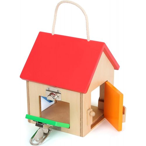  Small Foot Wooden Toys Compact House of Locks playset Designed for Children 3+