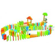 Small Foot Wooden Toys Wooden Domino Frog 100Piece Set - Premium Toy Designed for Kids, Ages 3 & Up. A Small Foot Design