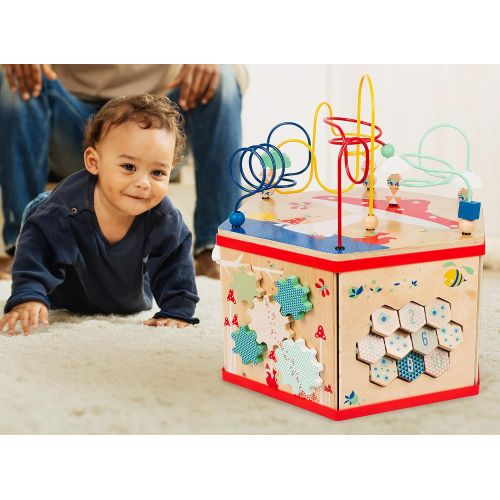  Small Foot Wooden Toys XL Activity Center 7-in-1 Iconic Motor Skills Move it! playset Designed for Children 12+ Months