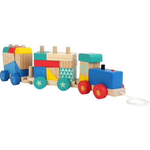  Small Foot Wooden Toys Wooden Train Pull Along and 33 piece Sorting Game designed for children 12+ months