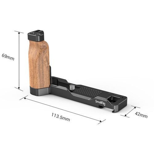  SmallRig L-Shape Wooden Grip with Cold Shoe for Sony ZV1 Digital Camera