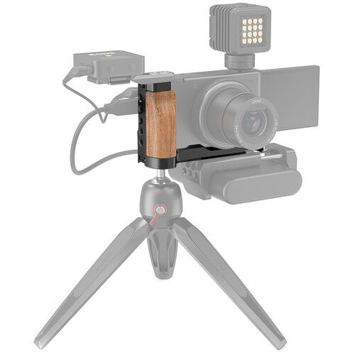  SmallRig L-Shape Wooden Grip with Cold Shoe for Sony ZV1 Digital Camera
