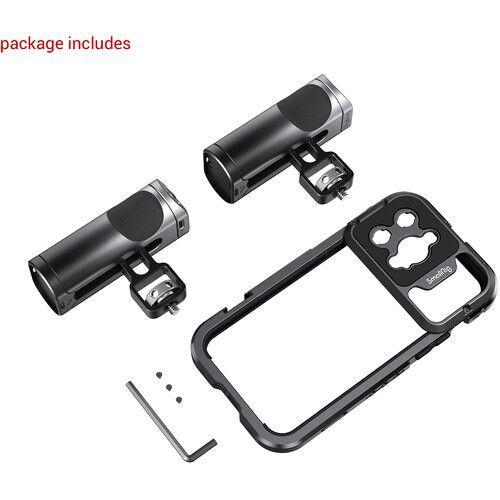  SmallRig Mobile Video Cage Kit with Dual Handles for iPhone 14 Pro Max