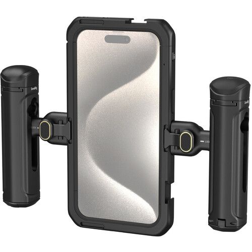  SmallRig Mobile Video Cage Kit with Dual Handles for iPhone 15 Pro Max