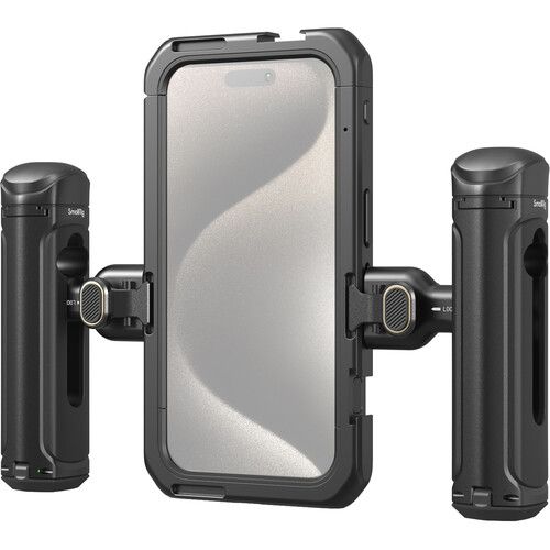  SmallRig Mobile Video Cage Kit with Dual Handles for iPhone 15 Pro