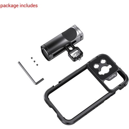  SmallRig Mobile Video Cage Kit with Single Handle for iPhone 14 Pro Max