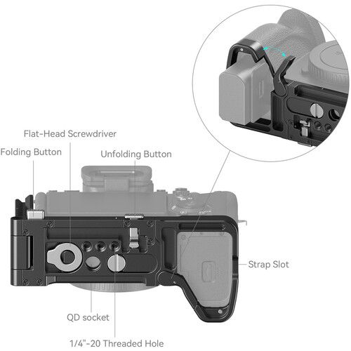  SmallRig Foldable L-Bracket for Sony a7 IV, a7R V & a7S III