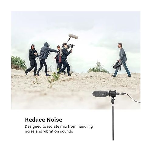  SmallRig Microphone Shock Mount with Cold Shoe Pinch for Camera Shoes and Boompoles 1859