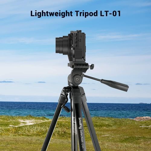  SmallRig Selection 61.8” Camera Tripod with Travel Bag,Cell Phone Tripod with Wireless Remote and Phone Holder, Lightweight Aluminum Travel Tripod Fit for Nikon, for Canon, DSLR Ca