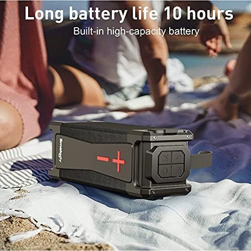  Outdoor Portable Wireless Bluetooth Speakers - Smalody Powerful ?HD Stereo Sound, Rich Bass, IPX6 Waterproof, Built-in Microphone Outdoor Bluetooth 5.0 Speakers for Travel Camping