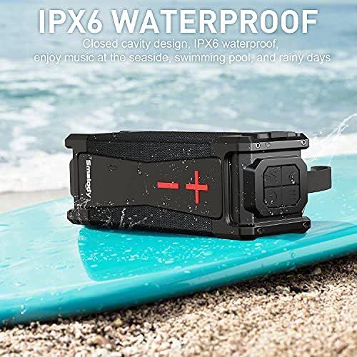  Outdoor Portable Wireless Bluetooth Speakers - Smalody Powerful ?HD Stereo Sound, Rich Bass, IPX6 Waterproof, Built-in Microphone Outdoor Bluetooth 5.0 Speakers for Travel Camping