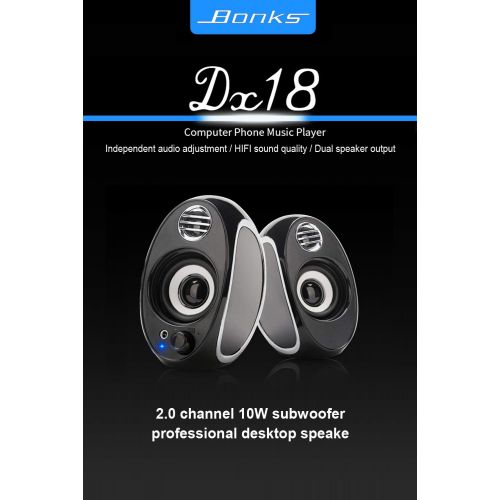  [아마존베스트]Smalody 10W Computer Speakers, BONKS PC Powered Speakers USB Speaker Monitor Speakers for Desktop Computer/PC/TV/Laptop Gaming Speaker