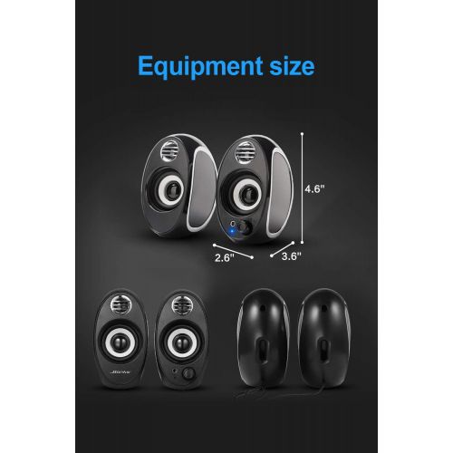  [아마존베스트]Smalody 10W Computer Speakers, BONKS PC Powered Speakers USB Speaker Monitor Speakers for Desktop Computer/PC/TV/Laptop Gaming Speaker